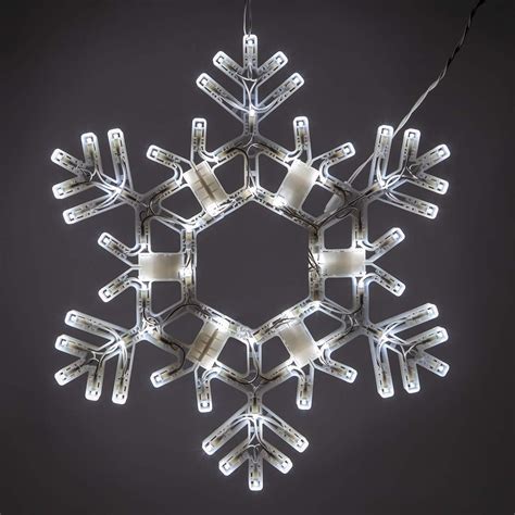 Hanging Twinkle Snowflake 20 Inch Cool White Outdoor Led Snowflake