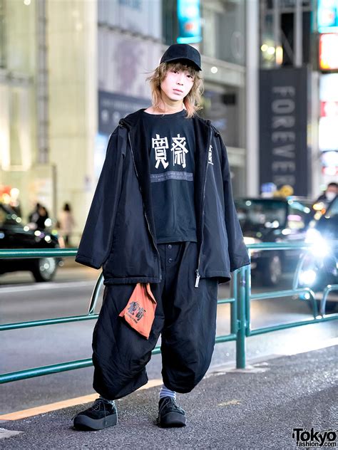 vintage kansai man by kansai yamamoto and christopher nemeth street style in harajuku tokyo fashion