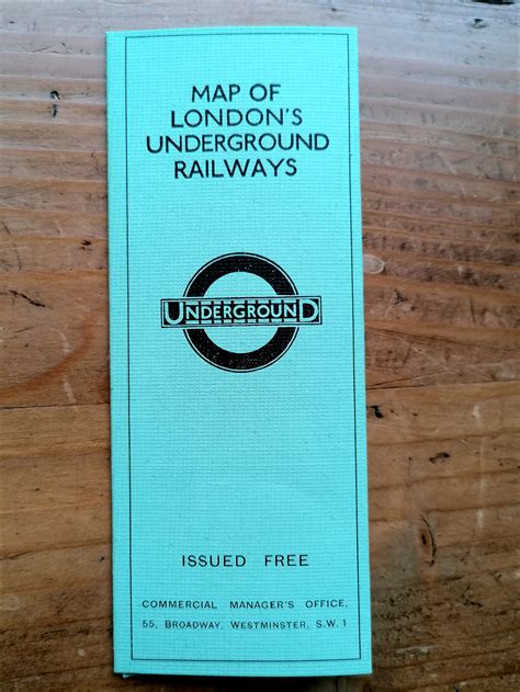 1947 London Underground Pocket Map No 1 Hc Beck Iconic Antiques