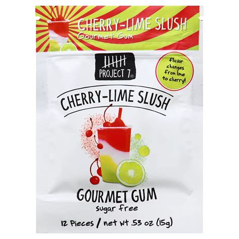 Project 7 Cherry Limeade Slushy Gum Pouch Shop Snacks And Candy At H E B
