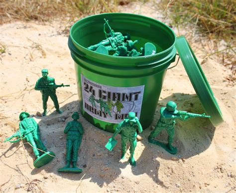 Green Army Men Bucket Army Military
