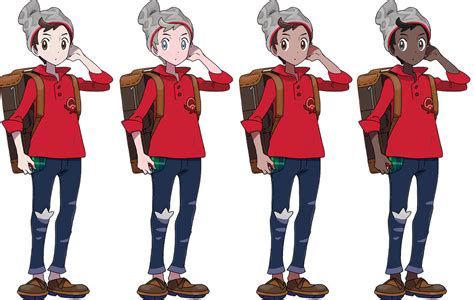 Pokemon Sword And Shield Male Trainer Alts By Sirpeaches On Deviantart