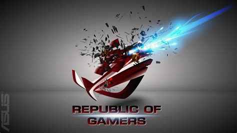 Download Asus Rog Republic Of Gamers Logo Shattered Explosion Hd By
