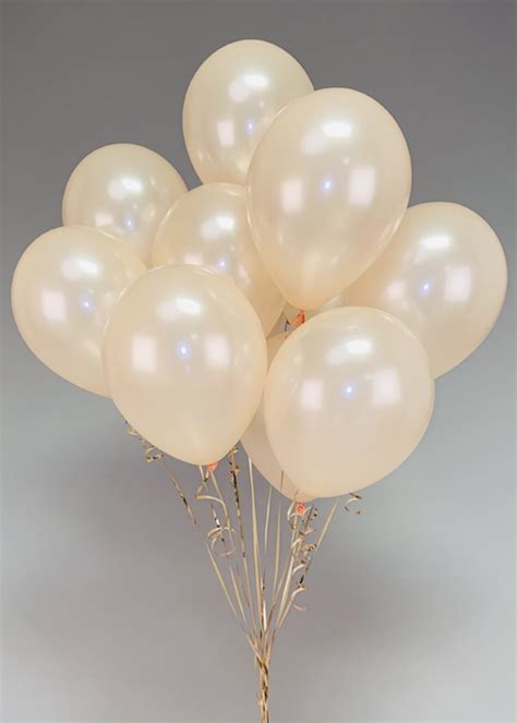 10 Inflated Pearl Shell Helium Latex Party Balloons
