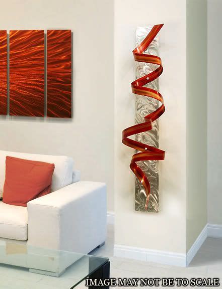 Red And Orange Metal Wall Sculpture Abstract Metal Wall Art Home