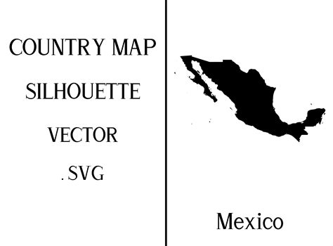 Mexico Map Silhouette Svg Grafika Przez Mappingz · Creative Fabrica
