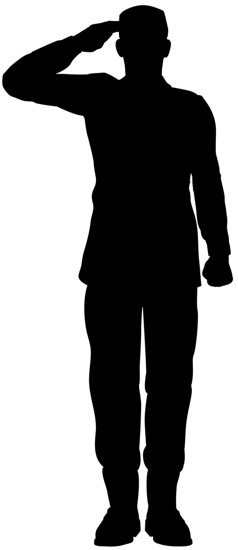 Download Saluting Soldier Silhouette Salute Army Free Photo Png Clipart