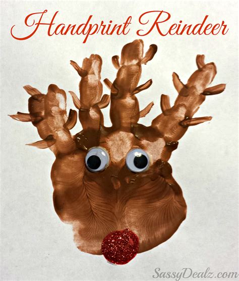 Handprint Reindeer Christmas Craft For Kids Paint Project Crafty