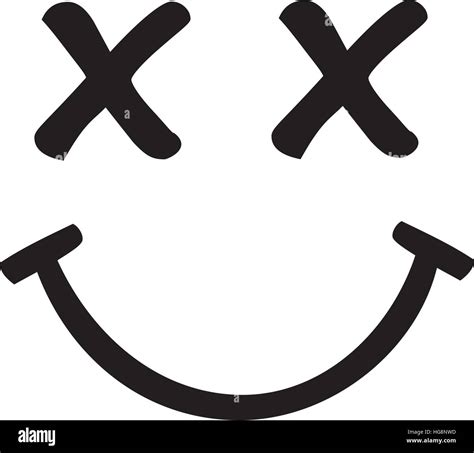 Smiley Face With Crossed Eyes Stock Vector Image And Art Alamy