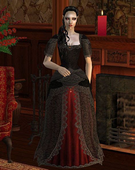 Mod The Sims Gothic Gown Gothic Gowns Sims 4 Dresses Gowns