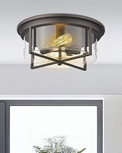 Check spelling or type a new query. Zeyu Flush Mount Ceiling Light, 14 Inch Farmhouse 2-Light ...