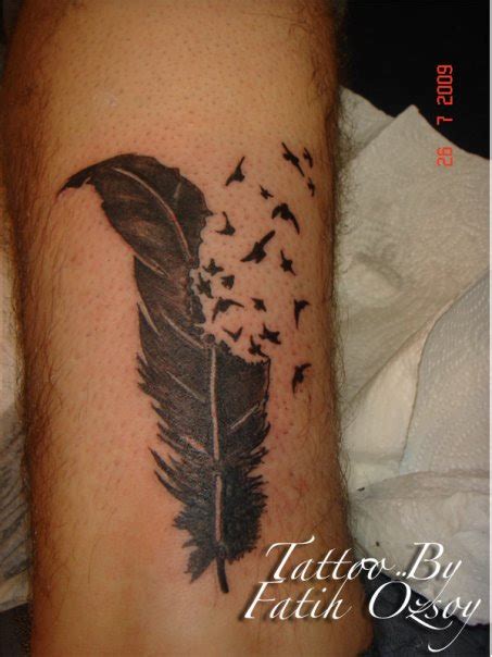 Feather Into Birds Tattoo Best Tattoos Designs
