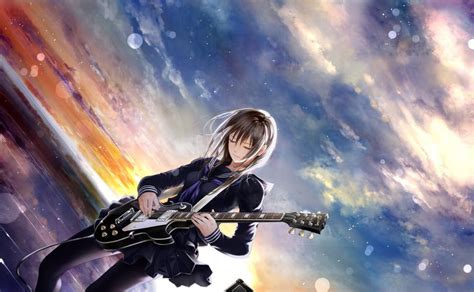 Anime Girls Music Guitar Wallpaper Anime Wallpaper Better