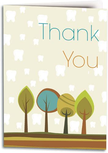 Tooth Trees Thank You Folding Card Smartpractice Dental