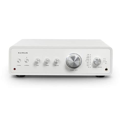 Numan Drive 802 Stereo Set Stereo Amplifier Shelf Speakers White Grey
