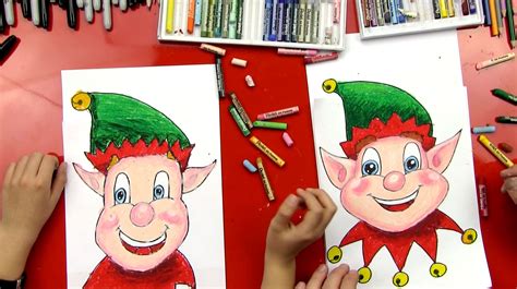 How To Draw A Christmas Elf Face Art For Kids Hub Elf Face