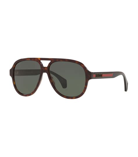 Gucci Brown Aviator Tortoiseshell Sunglasses Harrods Uk