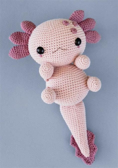 Axolotl Plushies Crochet Animal Pattern Amigurumi Pdf Axolotl Etsy