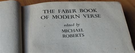 Restoring the Faber Book of Modern Verse - The International Anthony