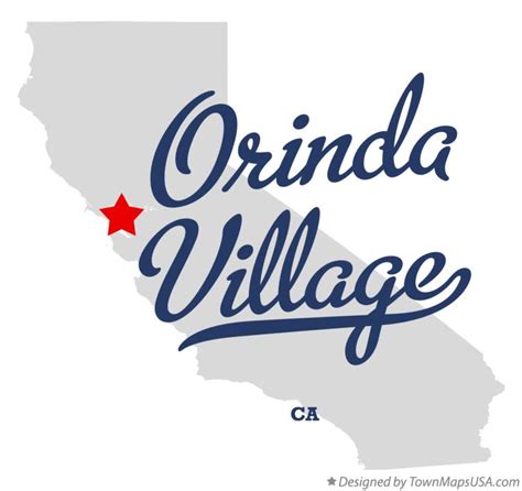 Map Of Orinda Village Ca California