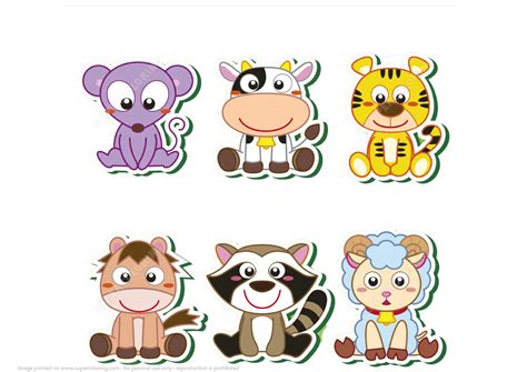 Printable Baby Animals Stickers Free Printable Papercraft Templates