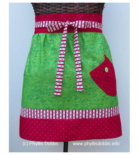 sew  christmas apron   easy pattern phyllis dobbs blog