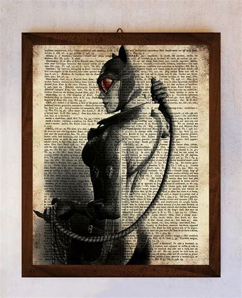 Catwoman Poster Catwoman Wall Art Vintage Dictionary Print Etsy In