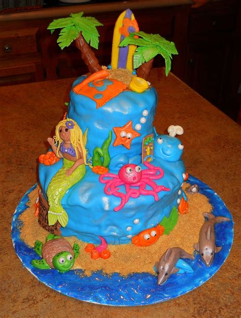 See more ideas about themed cakes, cupcake cakes, cake decorating. Ocean Theme Birthday Cake - CakeCentral.com