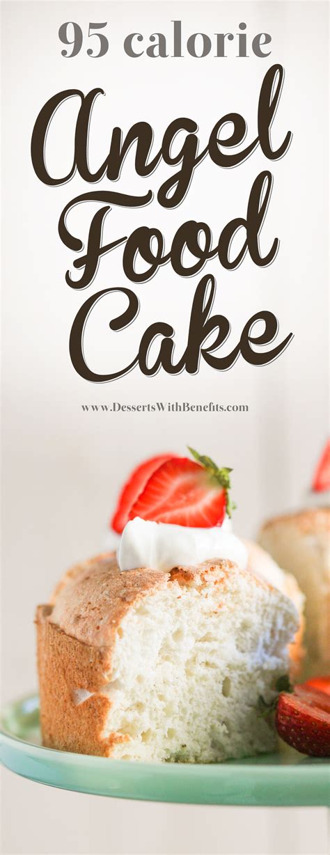 This delicious sugar free angel food cake recipe is super ea. Healthy Angel Food Cake Recipe | Only 95 calories, sugar ...