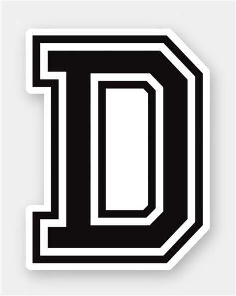 Letter D Sporty College Font Alphabet Sticker Zazzle Lettering