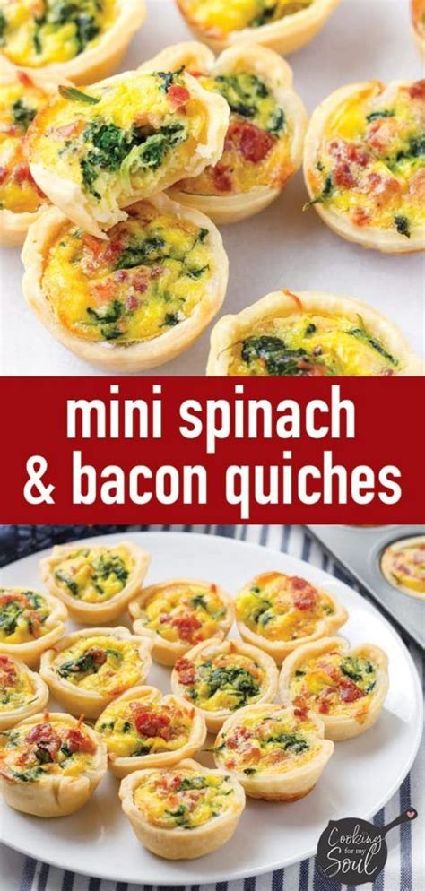 Mini Spinach Quiches These Cute Spinach Quiche Bites Are Made With