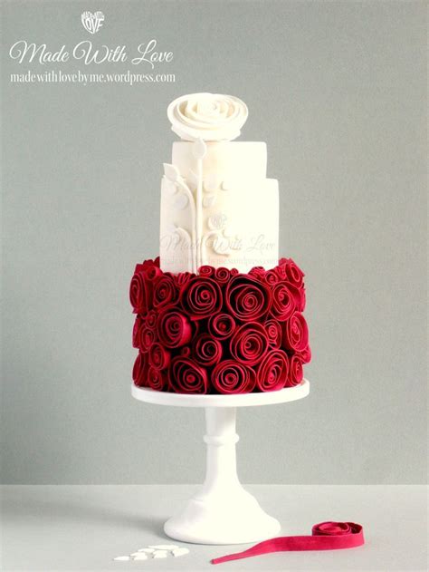 334 Best Images About Wedding Cakes Red And White On