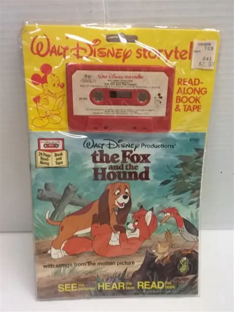 Vtg 1981 Walt Disney Storyteller The Fox And The Hound Read Along Book