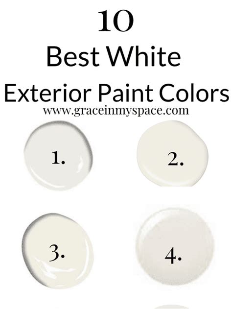 Top 10 Best Exterior White Paint Colors Grace In My Space