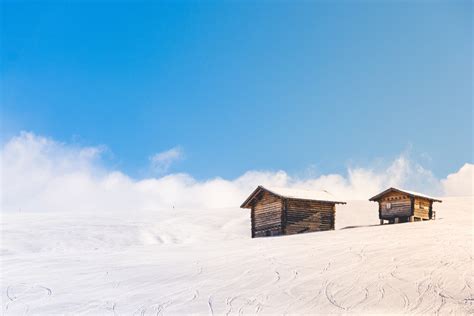 Free Images Landscape Sand Snow Winter Sky Mountain Range Cabin