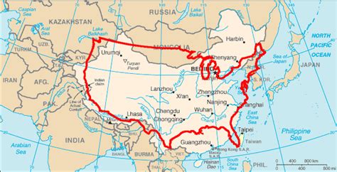 China Vs Usa Size Map Topographic Map Of Usa With States