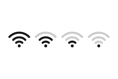 Wifi Signal Strength Icon Set Wi Fi Level Symbol 1097321 Icons