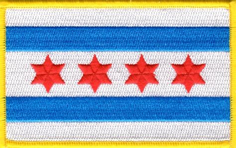 Chicago Flag Patches Windy City Jeans