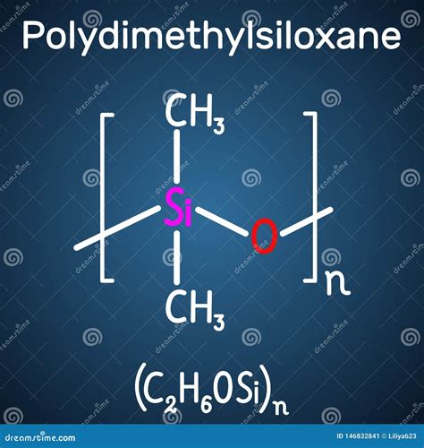 Polydimethylsiloxane PDMS Silicone Polymer Molecule Structural