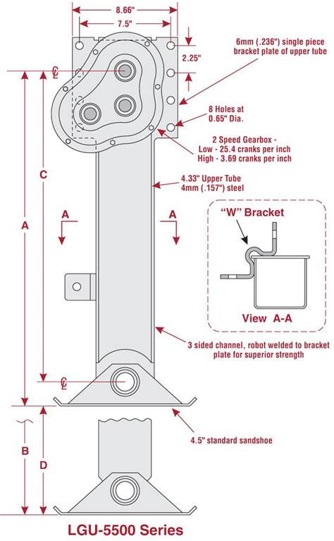 Landing Gear Trailer Universal Mount