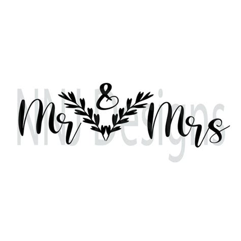 Art Collectibles Drawing Illustration Marriage Svg Instant Download Mr And Mrs Svg File For
