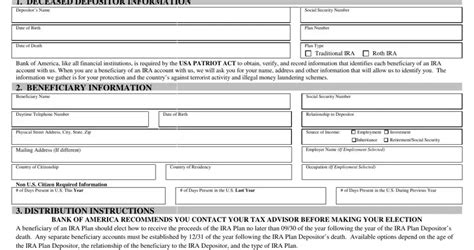 Bank Of America Form Fill Out Printable PDF Forms Online