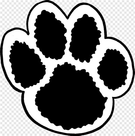 Paw Print Clip Art In Black And White Transparent Png Bear Paw Print