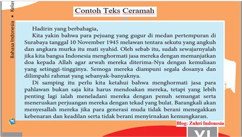 Contoh Teks Ceramah Beserta Kaidah Kebahasaannya Berbagai Contoh