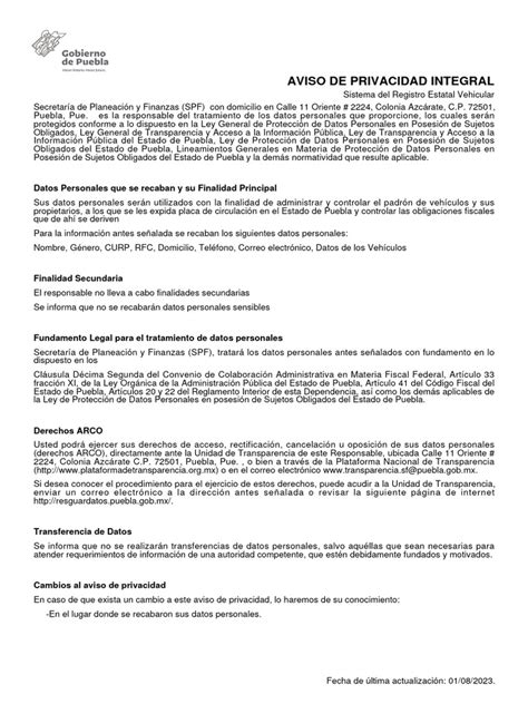 Aviso Integral Rev Pdf Privacidad Justicia