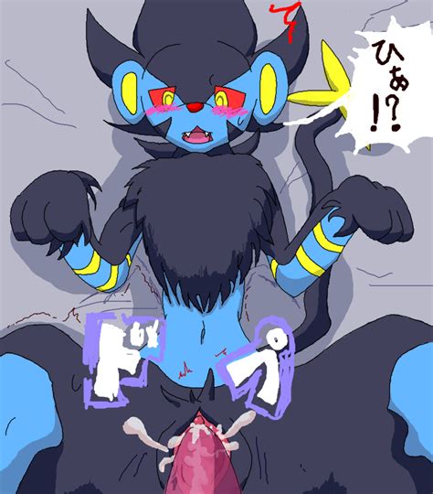 Rule 34 Color Cum Female Feral Fur Insertion Luxray Lying Male Nude On Back Penis Pokemon Sex