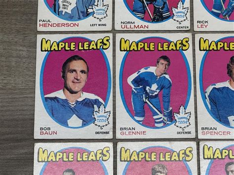 O Pee Chee Toronto Maple Leafs Lot Of Ellis Spencer Baun Ley