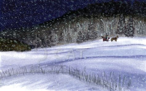 Stopping By Woods On A Snowy Evening Painting At