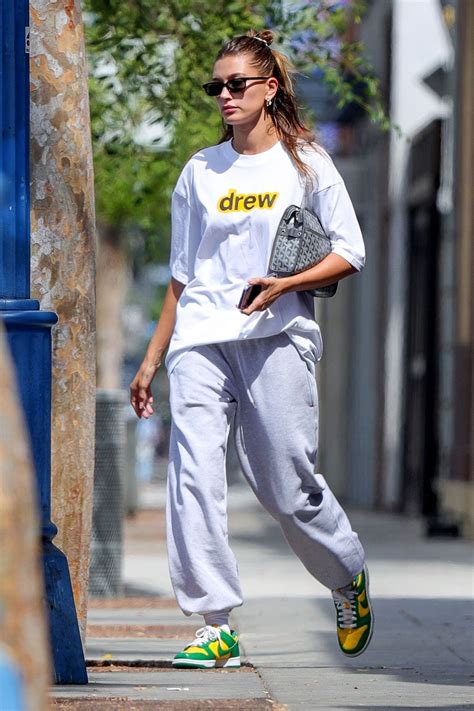 hailey bieber s sneaker collection is as good as her street style
