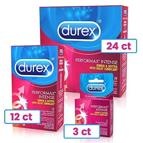 durex condom performax intense natural latex condoms 12 count ultra fine ribbed dotted with